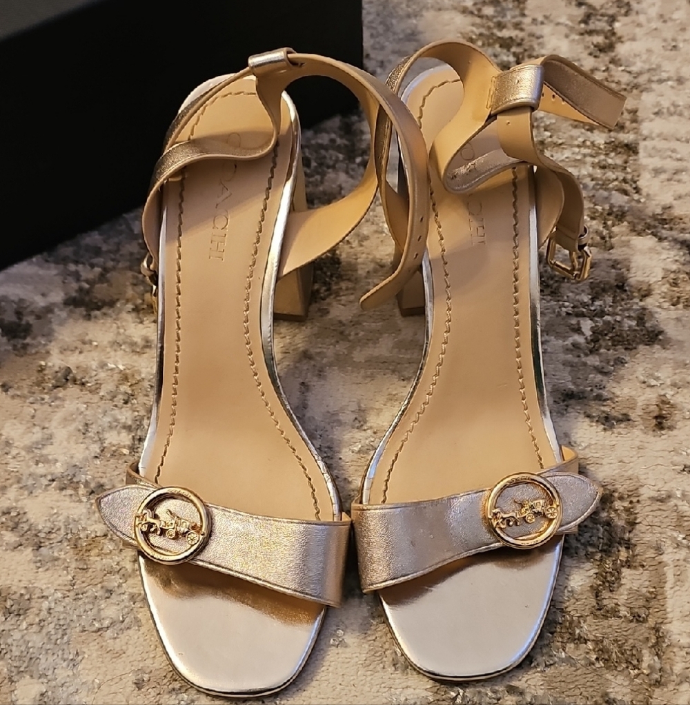 Coach Elegant Gold Women's Heels